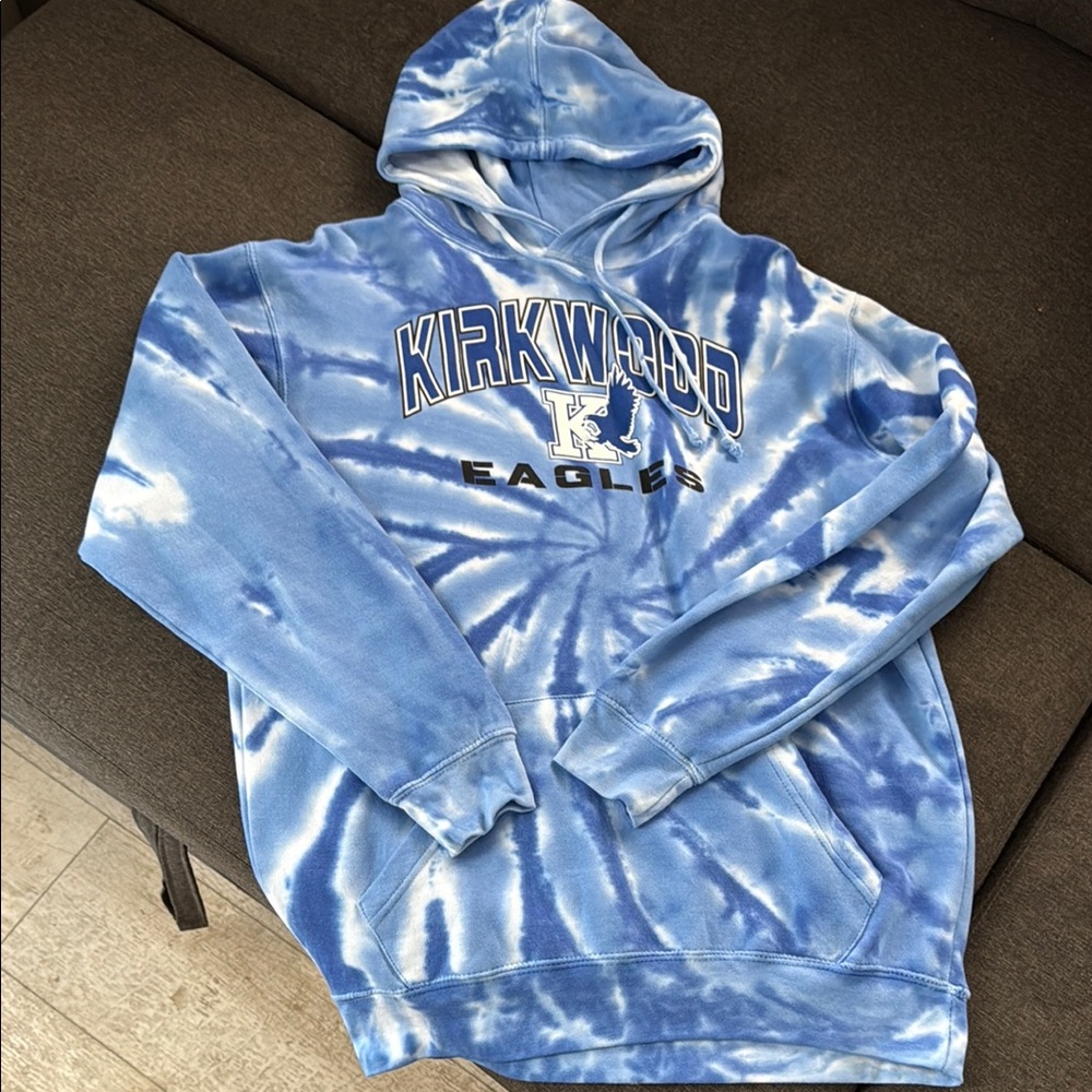Kirkwood Eagles Blue Tie-Dye Hoodie